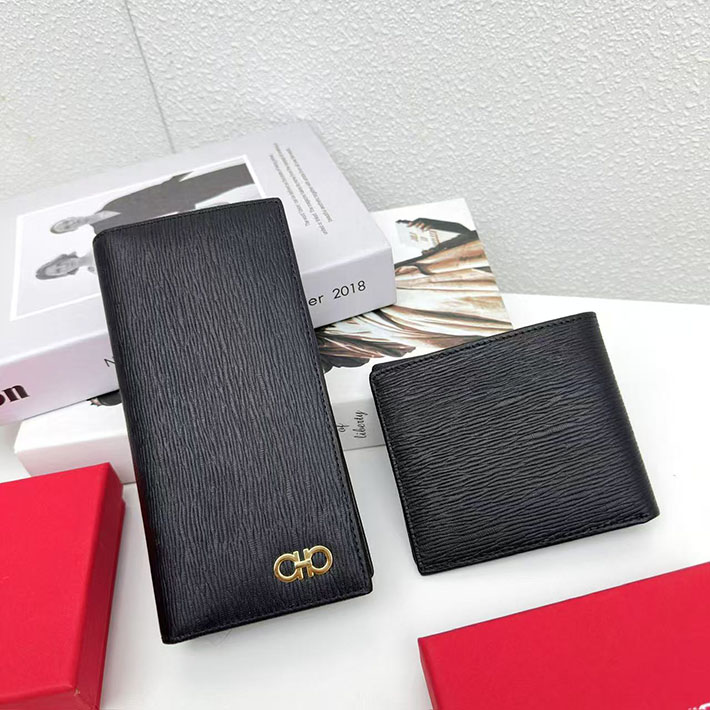 FERRAGAMO 新作財布 フェラガモ ガンチーニ 長財布 リバイバル ダブル ガンチーニ ブラック ゴールド金具 66A069 686018 - 画像 (8)