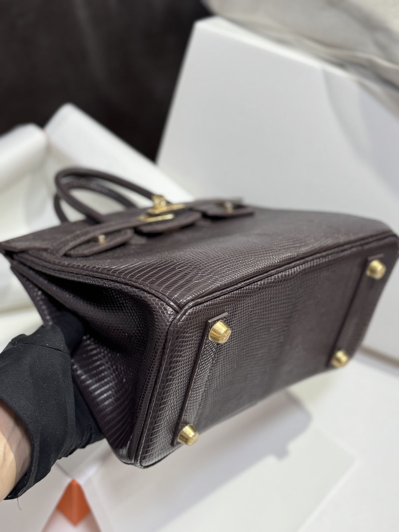 エルメス HERMES バーキン25 エベンヌ リザード ゴールド金具 2520763 バーキン リザード 定価 - 画像 (7)