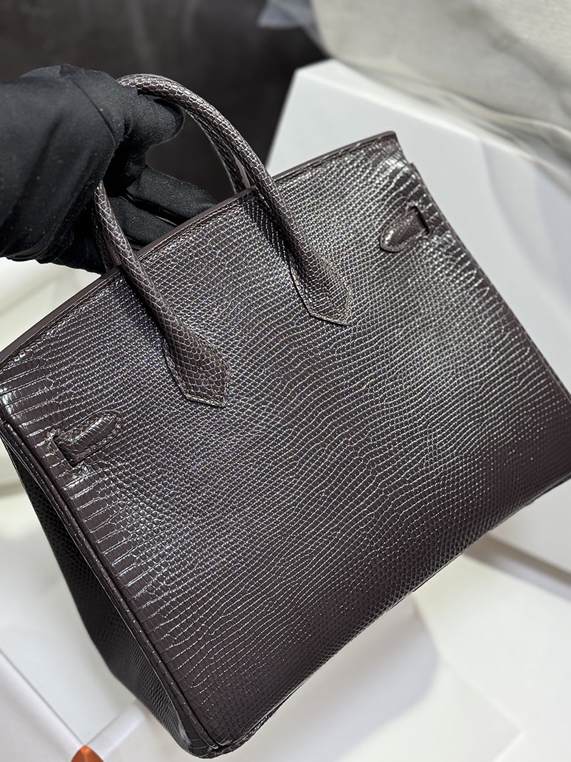 エルメス HERMES バーキン25 エベンヌ リザード ゴールド金具 2520763 バーキン リザード 定価 - 画像 (5)