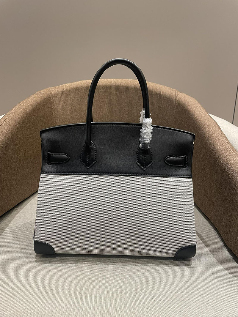 HERMES エルメス バーキン25 黒 ブラック トワルキャドリーユ×スイフト ゴールド金具 2520788 レディース バーキン 値段 新品 - 画像 (6)