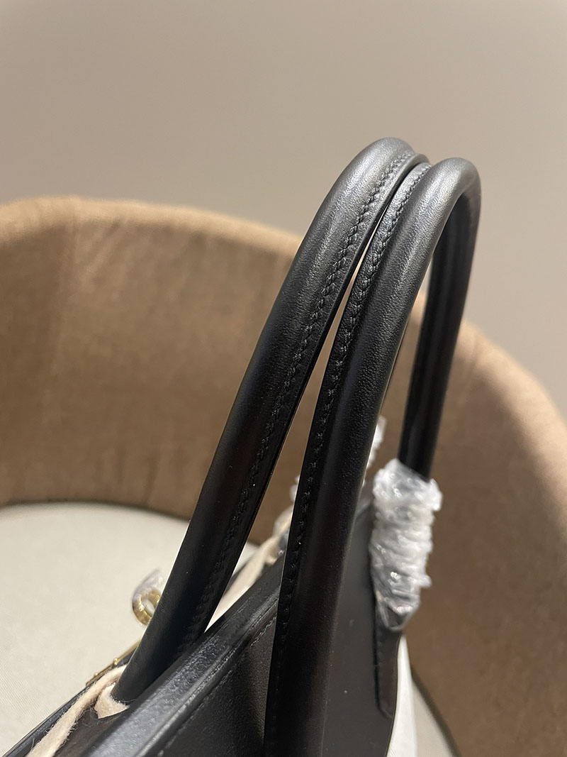 HERMES エルメス バーキン25 黒 ブラック トワルキャドリーユ×スイフト ゴールド金具 2520788 レディース バーキン 値段 新品 - 画像 (4)