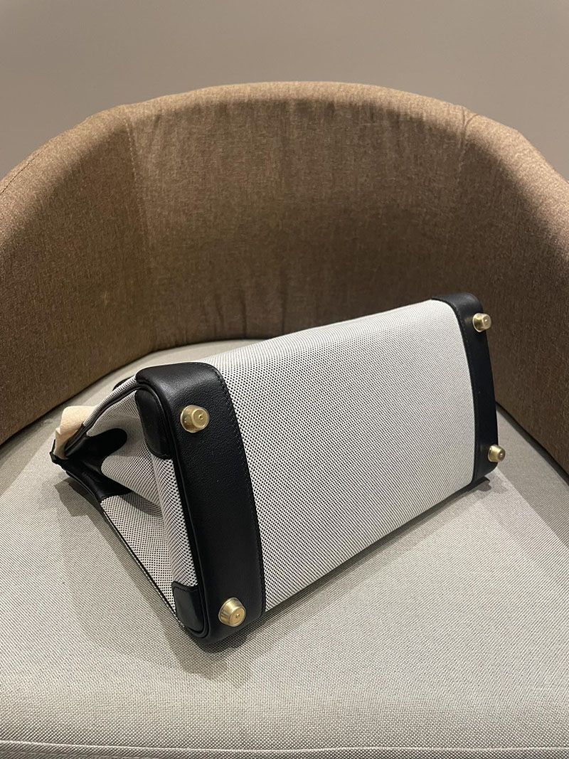 HERMES エルメス バーキン25 黒 ブラック トワルキャドリーユ×スイフト ゴールド金具 2520788 レディース バーキン 値段 新品 - 画像 (3)