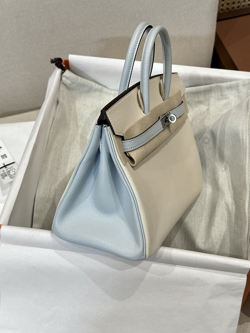 エルメス アウトレット 店舗 HERMES バーキン25 ナタ/ブルーブリュム シェブルミゾル シルバー金具 2520844 エルメスバーキン専門店 - 画像 (2)