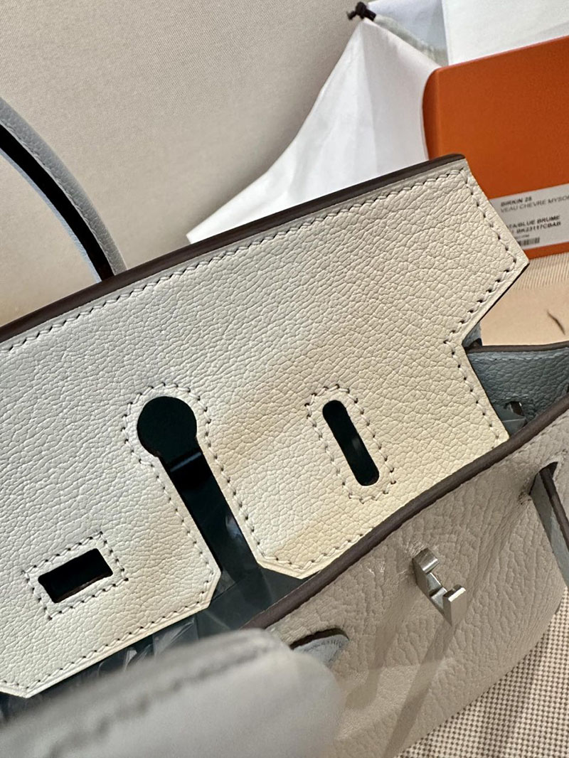 エルメス アウトレット 店舗 HERMES バーキン25 ナタ/ブルーブリュム シェブルミゾル シルバー金具 2520844 エルメスバーキン専門店 - 画像 (15)