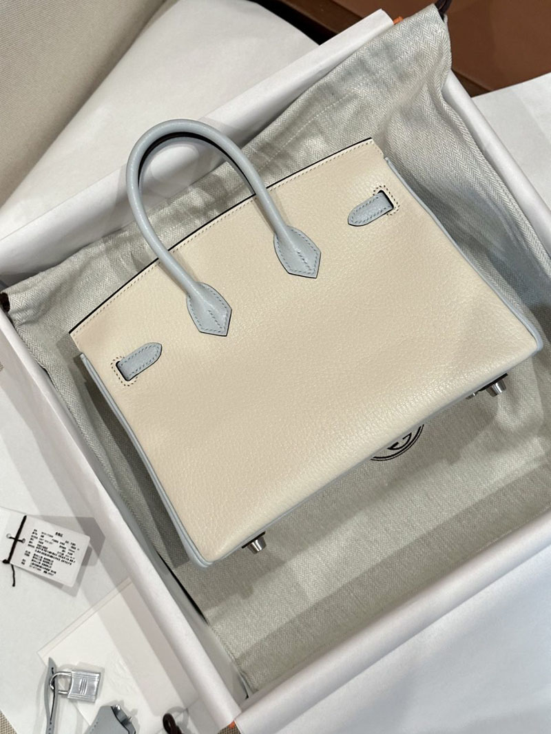 エルメス アウトレット 店舗 HERMES バーキン25 ナタ/ブルーブリュム シェブルミゾル シルバー金具 2520844 エルメスバーキン専門店 - 画像 (8)