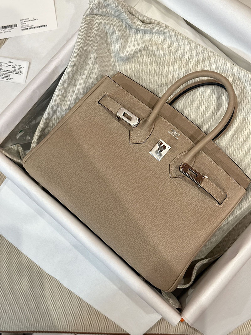 エルメス アウトレット 店舗 HERMES バーキン25 トゥルティールグレー トゴ シルバー金具 2520855 バーキン25 - 画像 (7)