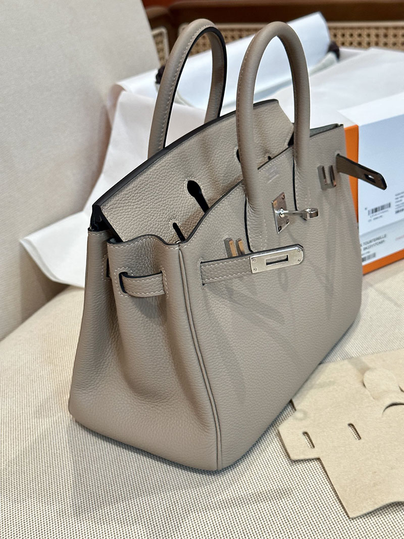 エルメス アウトレット 店舗 HERMES バーキン25 トゥルティールグレー トゴ シルバー金具 2520855 バーキン25 - 画像 (6)