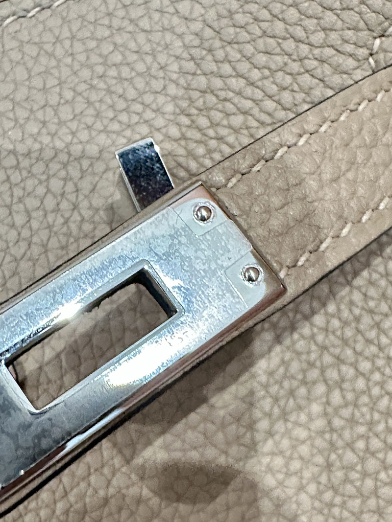 エルメス アウトレット 店舗 HERMES バーキン25 トゥルティールグレー トゴ シルバー金具 2520855 バーキン25 - 画像 (5)