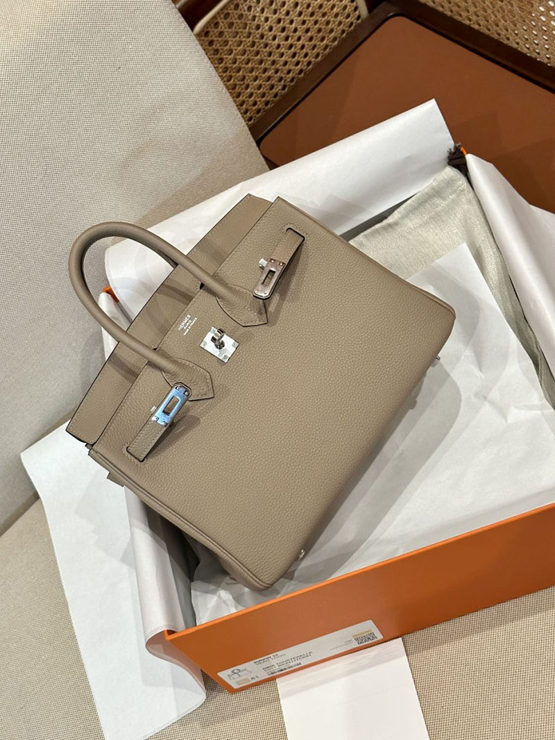 エルメス アウトレット 店舗 HERMES バーキン25 トゥルティールグレー トゴ シルバー金具 2520855 バーキン25 - 画像 (4)