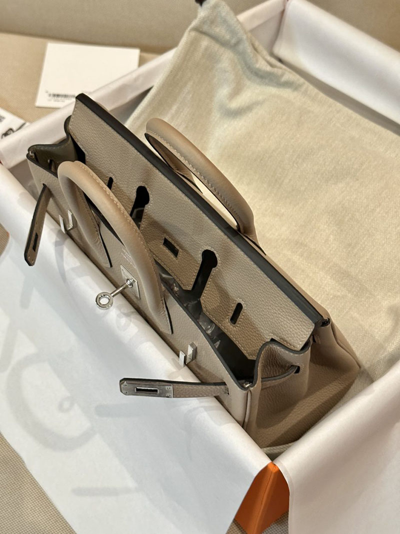 エルメス アウトレット 店舗 HERMES バーキン25 トゥルティールグレー トゴ シルバー金具 2520855 バーキン25 - 画像 (3)