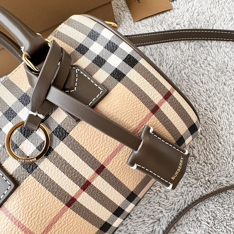 Burberry バーバリー ミニ チェック ボウリングバッグ 81097971 サンド 超N品 バーバリー ボストンバッグ レディース - 画像 (8)