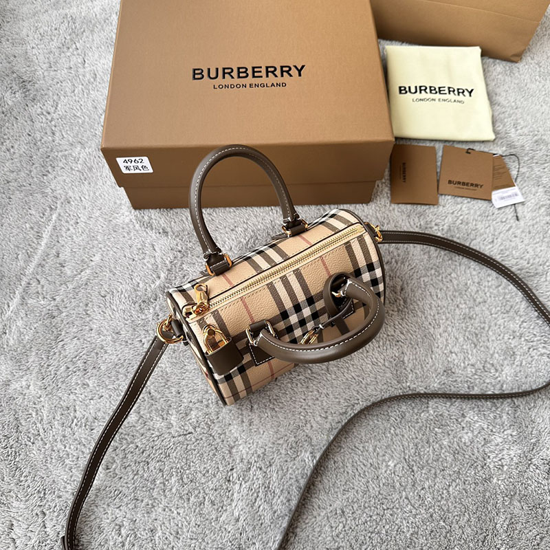 Burberry バーバリー ミニ チェック ボウリングバッグ 81097971 サンド 超N品 バーバリー ボストンバッグ レディース - 画像 (7)
