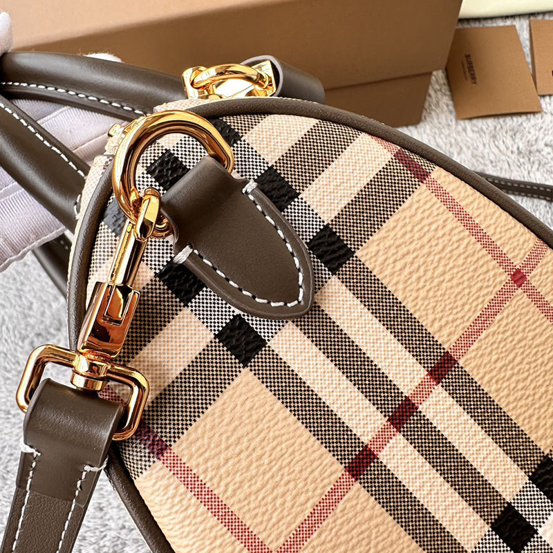 Burberry バーバリー ミニ チェック ボウリングバッグ 81097971 サンド 超N品 バーバリー ボストンバッグ レディース - 画像 (6)