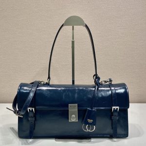 プラダナイロンレザーハンドバッグ