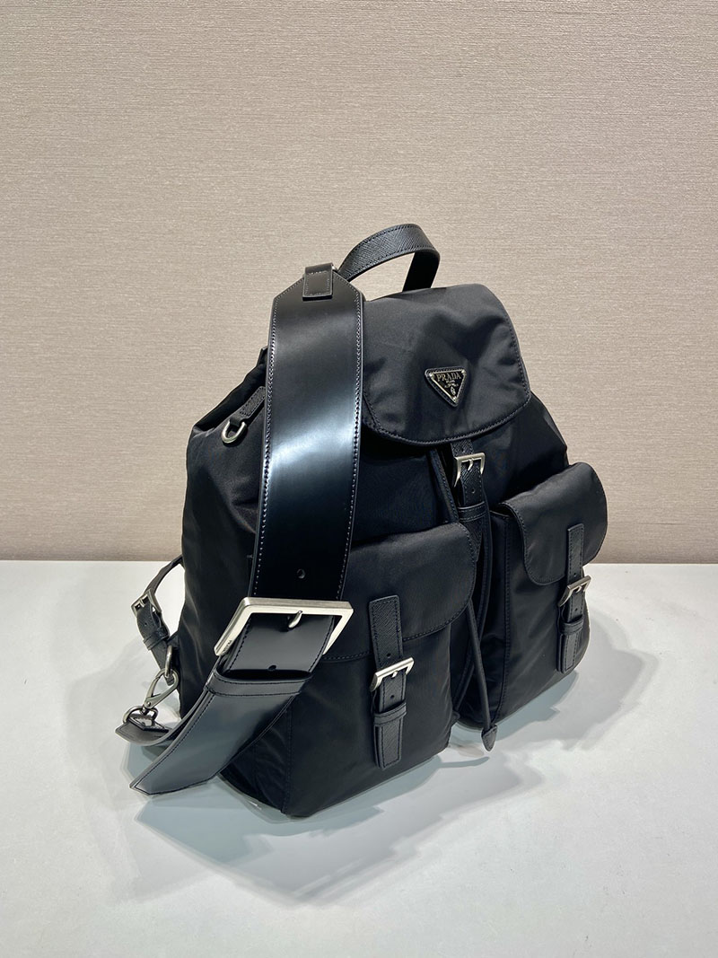 プラダ アウトレット PRADA Re-Nylon バックパック レディース メンズ 2VZ110_2C26_F0002_V_SOO ブラック H品 プラダ バックパック ナイロン - 画像 (8)