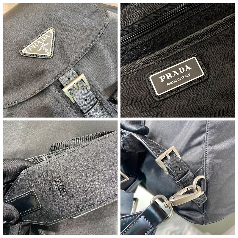 プラダ アウトレット PRADA Re-Nylon バックパック レディース メンズ 2VZ110_2C26_F0002_V_SOO ブラック H品 プラダ バックパック ナイロン - 画像 (2)