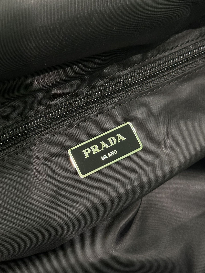 プラダ アウトレット PRADA Re-Nylon xサフィアーノレザー ショルダーバッグ 2VH994_2DMG_F0002_V_OOO ブラック H品 プラダ ナイロンバッグ メンズ - 画像 (2)