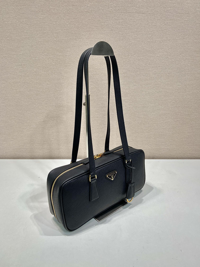 プラダ アウトレット PRADA ヴィッテロダイノソフトレザー ミディアム トップハンドルバッグ 1BB126_2DKV_F0632_V_ONO ブラック H品 プラダ ハンドバッグ アウトレット - 画像 (9)