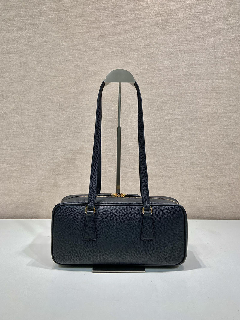 プラダ アウトレット PRADA ヴィッテロダイノソフトレザー ミディアム トップハンドルバッグ 1BB126_2DKV_F0632_V_ONO ブラック H品 プラダ ハンドバッグ アウトレット - 画像 (7)
