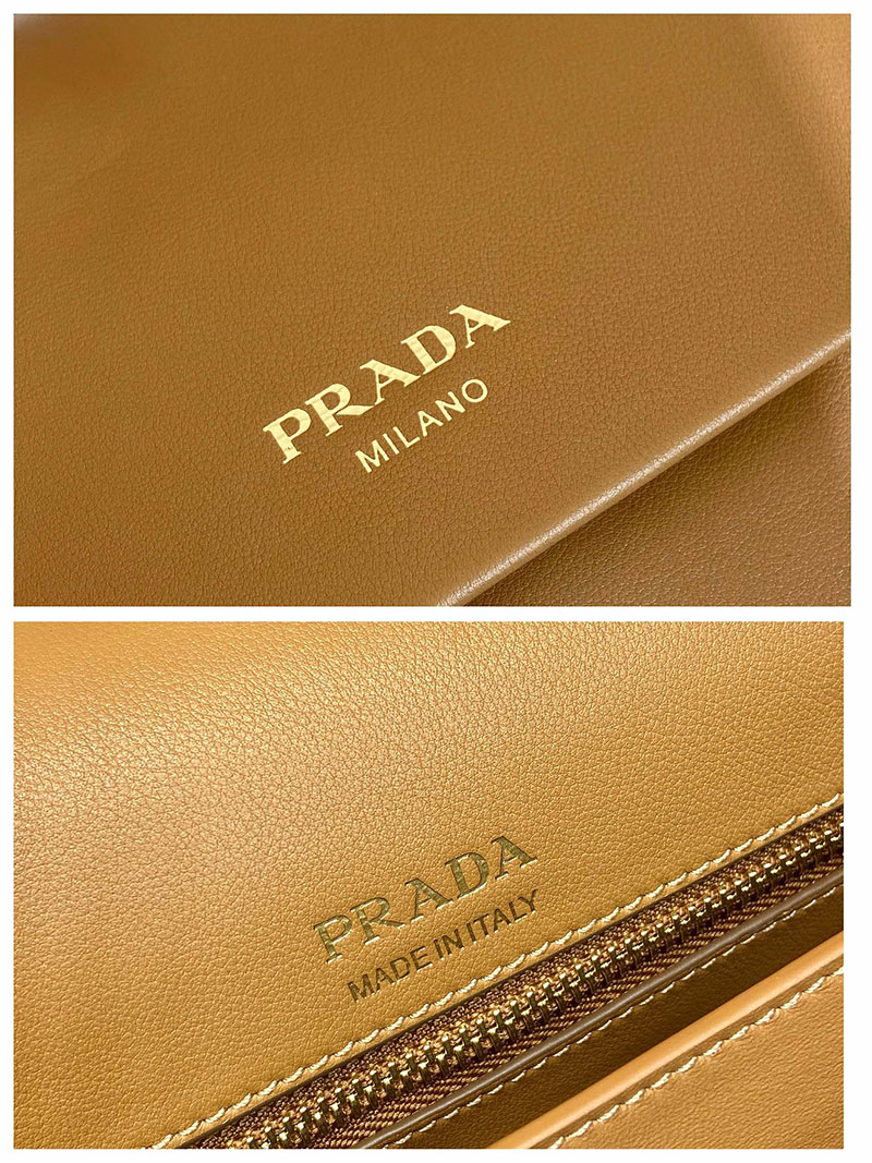 プラダ アウトレット PRADA 新作 ミディアム レザーショルダーバッグ 1BD368_2CYS_F03BH_V_OOO キャメル H品 プラダ ハンドバッグ アウトレット - 画像 (2)