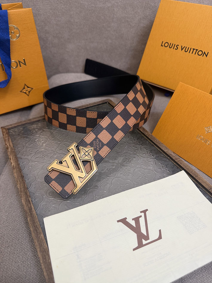 最高級ルイヴィトンスーパーコピー ルイヴィトンベルトコピー ベルト・LV フラワー ダミエ フレンドシップ 40MM リバーシブル M4431Q - 画像 (6)