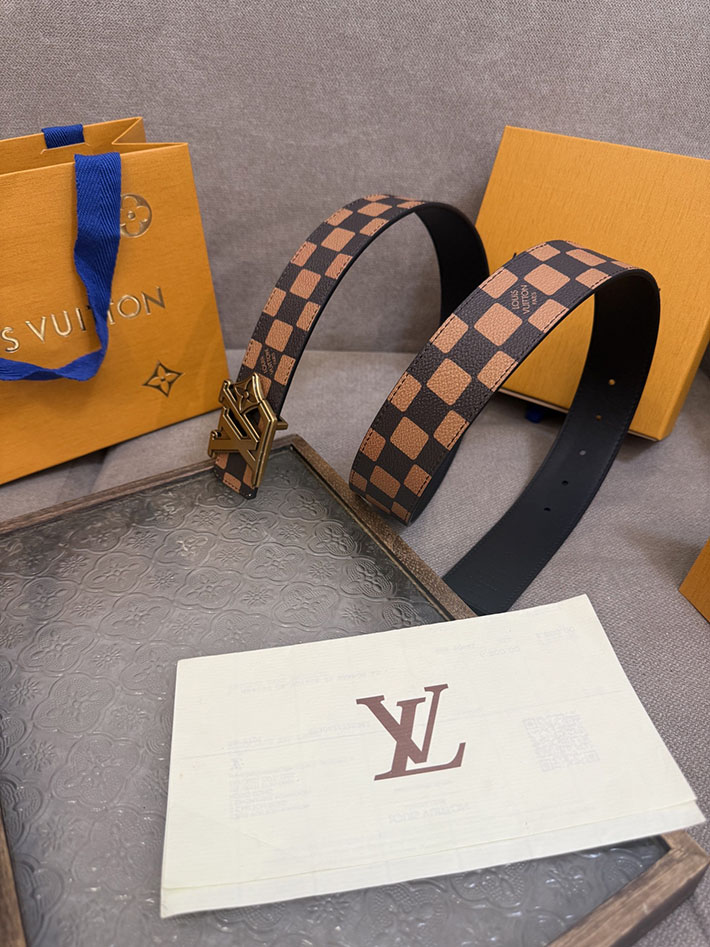 最高級ルイヴィトンスーパーコピー ルイヴィトンベルトコピー ベルト・LV フラワー ダミエ フレンドシップ 40MM リバーシブル M4431Q - 画像 (5)