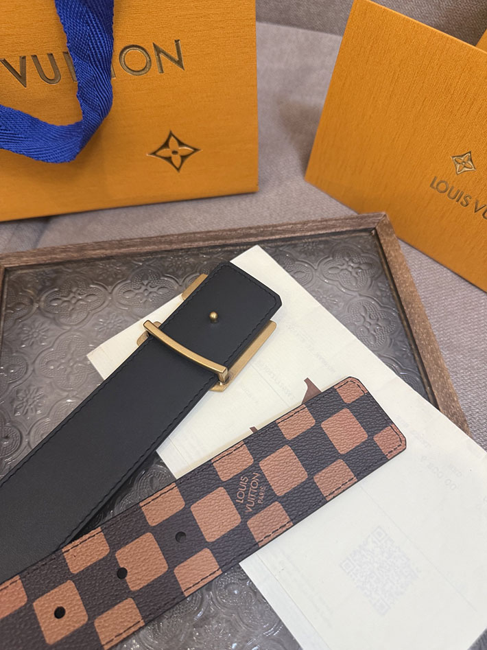 最高級ルイヴィトンスーパーコピー ルイヴィトンベルトコピー ベルト・LV フラワー ダミエ フレンドシップ 40MM リバーシブル M4431Q - 画像 (3)