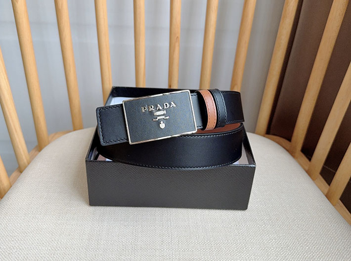 最高級プラダスーパーコピー プラダベルトコピー メンズ リバーシブル バックル ロゴ 2522508 ブラック N品 プラダ ベルト メンズ 人気 - 画像 (5)