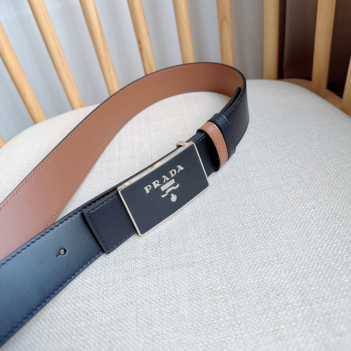 最高級プラダスーパーコピー プラダベルトコピー メンズ リバーシブル バックル ロゴ 2522508 ブラック N品 プラダ ベルト メンズ 人気 - 画像 (2)