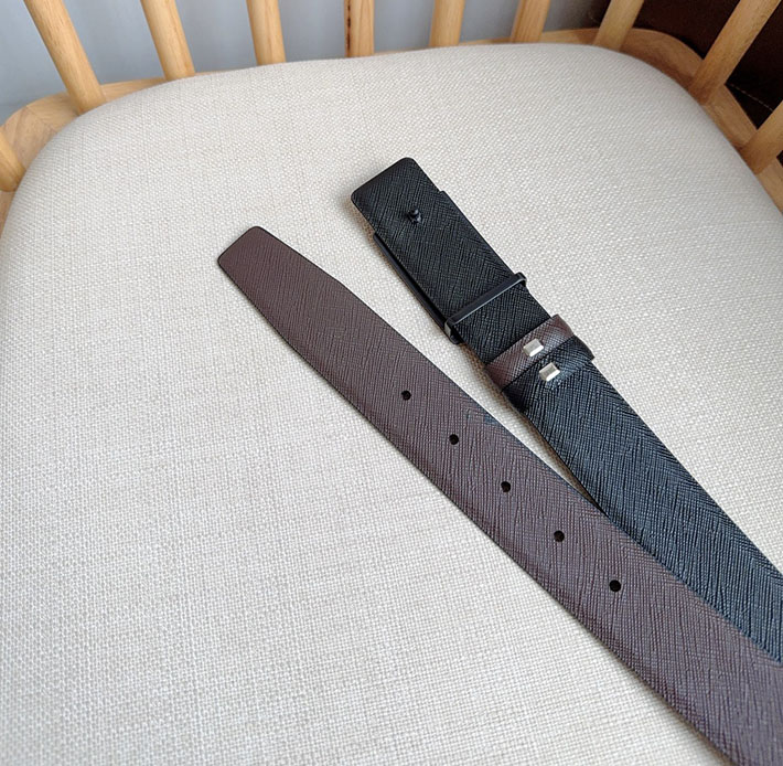 最高級プラダスーパーコピー プラダベルトコピー メンズ リバーシブル バックル ロゴ 2522509 ブラウン N品 プラダ ベルト メンズ アウトレット - 画像 (4)