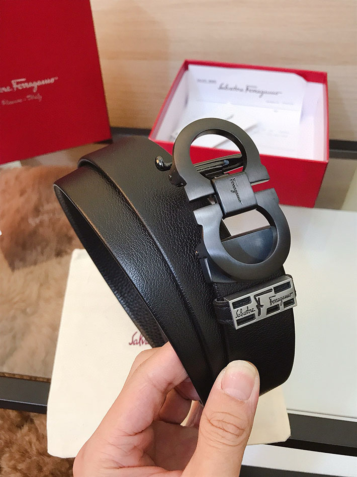 最高級フェラガモスーパーコピー フェラガモベルトコピー サルヴァトーレ ガンチーニ リバーシブル ベルト 2522584 N品 Ferragamo ベルト メンズ - 画像 (5)