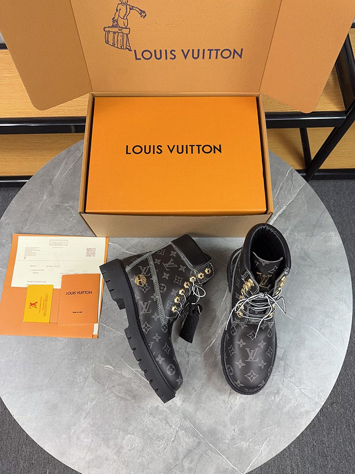 最高級ルイヴィトンスーパーコピー LV × Timberland 6-IN アンクルブーツ ノワール ブーツ 靴 FA0264 N品 ルイヴィトン ティンバーランド - 画像 (7)