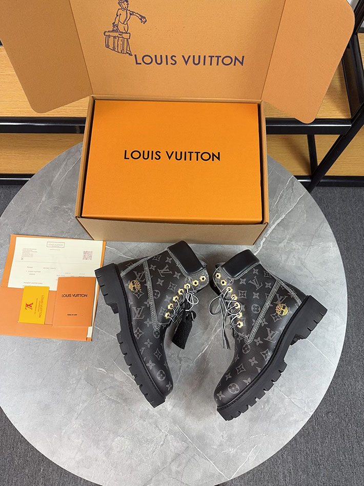 最高級ルイヴィトンスーパーコピー LV × Timberland 6-IN アンクルブーツ ノワール ブーツ 靴 FA0264 N品 ルイヴィトン ティンバーランド - 画像 (6)