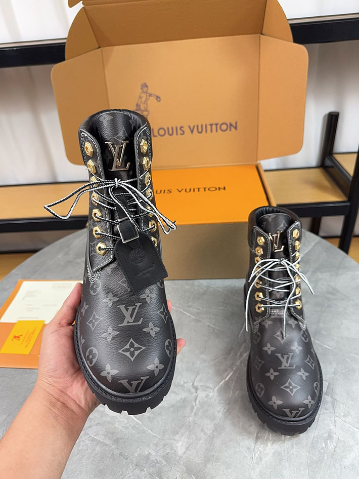 最高級ルイヴィトンスーパーコピー LV × Timberland 6-IN アンクルブーツ ノワール ブーツ 靴 FA0264 N品 ルイヴィトン ティンバーランド - 画像 (5)