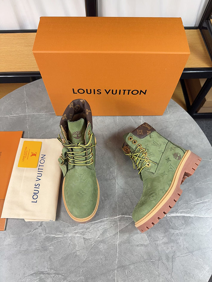 最高級ルイヴィトンスーパーコピー LV × Timberland 6-IN アンクルブーツ ノワール ブーツ 靴 2522900 N品 ティンバーランド ヴィトン 値段 - 画像 (7)