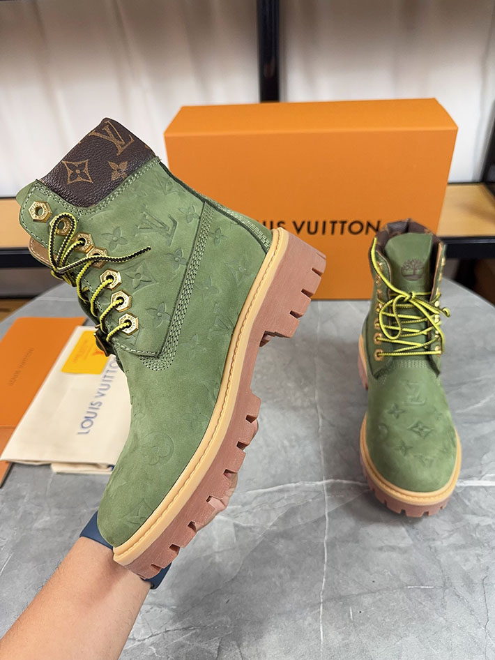最高級ルイヴィトンスーパーコピー LV × Timberland 6-IN アンクルブーツ ノワール ブーツ 靴 2522900 N品 ティンバーランド ヴィトン 値段 - 画像 (3)