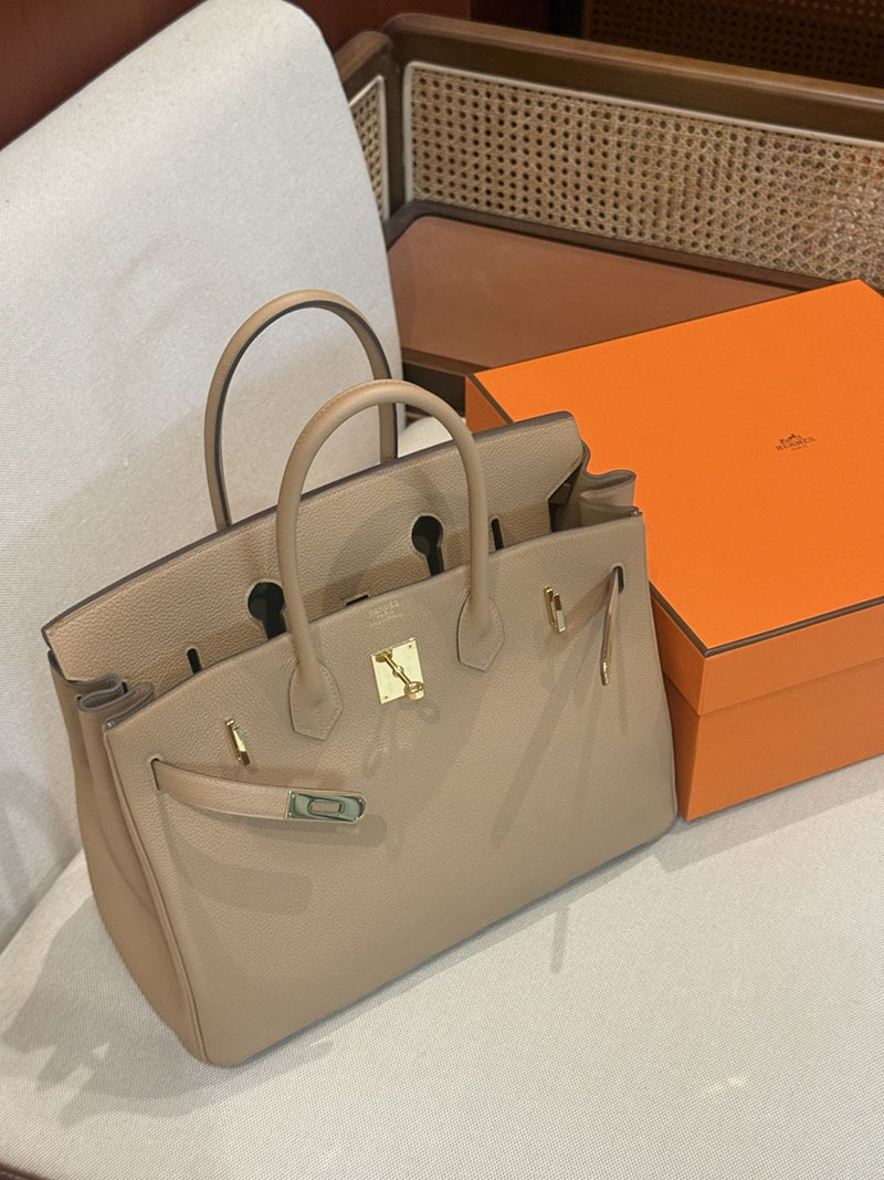 エルメスコピー HERMES バーキン35 トゥルティールグレー トゴ ゴールド金具 2524003 バーキン風バッグ 持ってる人 - 画像 (2)