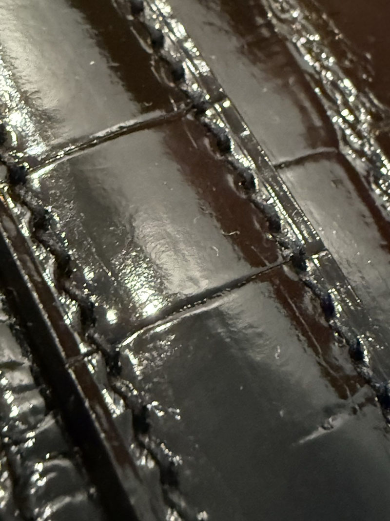 エルメスコピー HERMES バーキン25 黒 ブラック クロコダイル アリゲーターマット ゴールド金具 2524004 バーキン25 黒 新品 - 画像 (6)