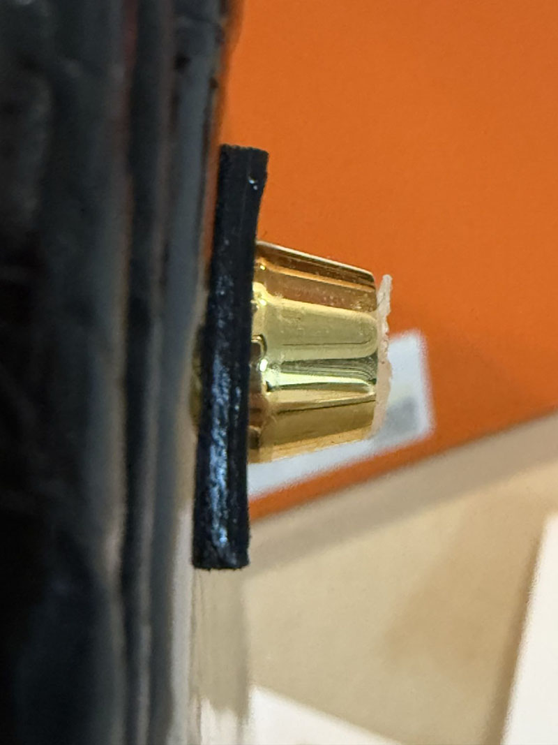 エルメスコピー HERMES バーキン25 黒 ブラック クロコダイル アリゲーターマット ゴールド金具 2524004 バーキン25 黒 新品 - 画像 (2)