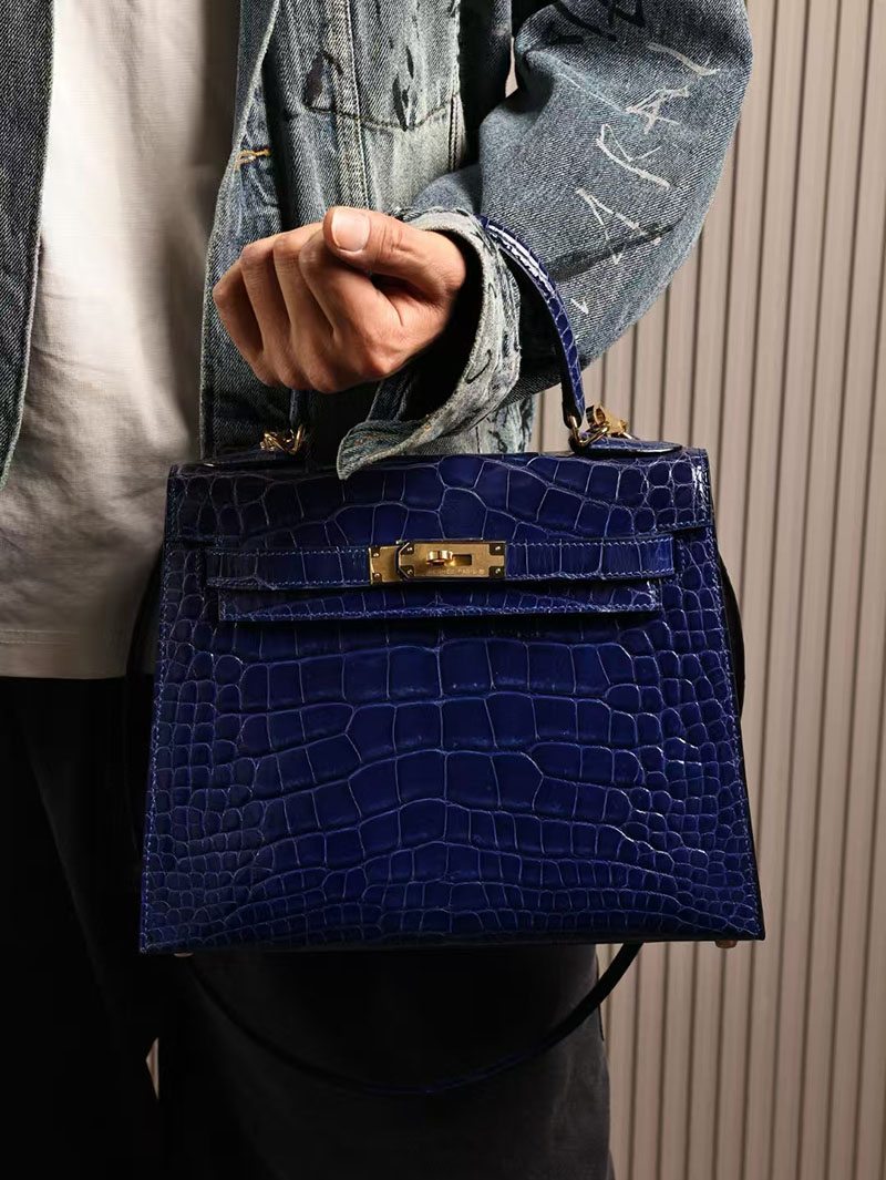 ケリー28 外縫い ブルーエレクトリック