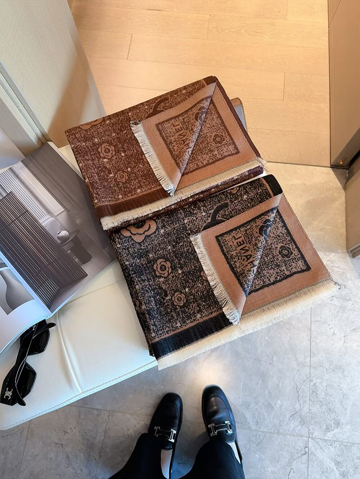 最高級シャネルスーパーコピー CHANEL マフラー レディース 大判 ストール フリンジ ココマーク CCマーク cc25103009 CHANEL マフラー 新作 - 画像 (2)