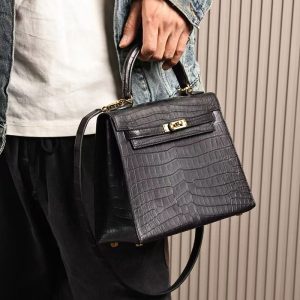 ケリー25 外縫い 黒 ブラック