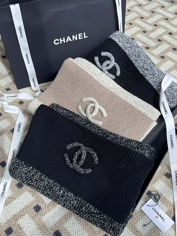 最高級シャネルスーパーコピー CHANEL ウール ニット ココマーク CCロゴ フリンジ ストール 2025新作 cc25103019 CHANEL マフラー 新作 - 画像 (2)