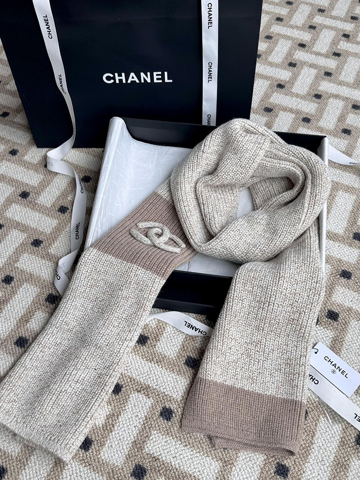 最高級シャネルスーパーコピー CHANEL ウール ニット ココマーク CCロゴ フリンジ ストール 2025新作 cc25103020 シャネル マフラー 公式 - 画像 (4)