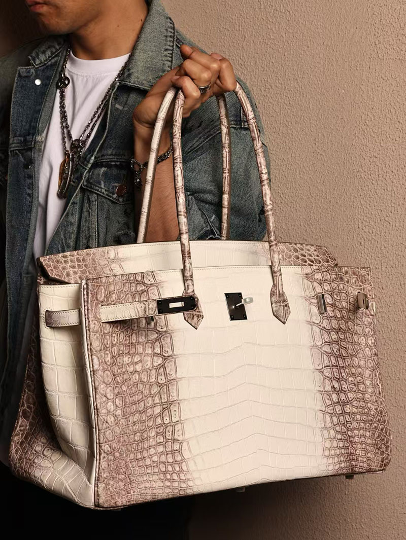 エルメスコピー HERMES バーキン45 ヒマラヤ クロコダイル ニロティカスマット シルバー金具 2524033 バーキン45 定価 - 画像 (7)