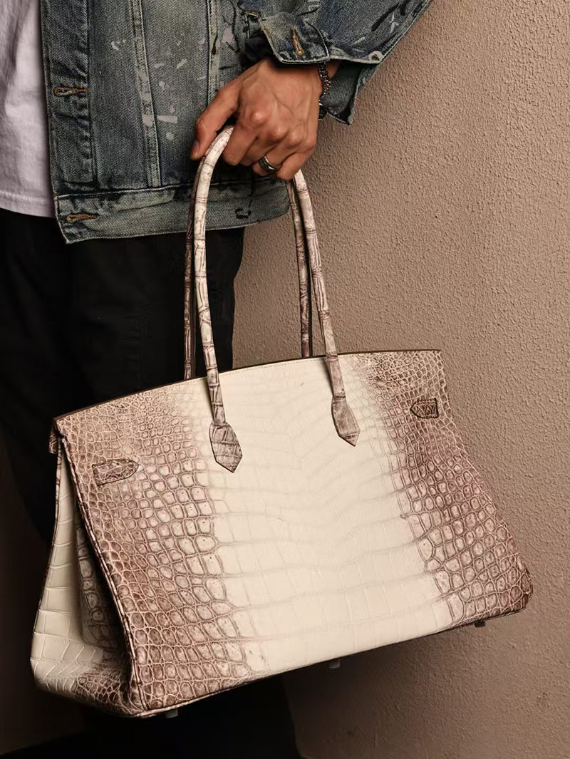 エルメスコピー HERMES バーキン45 ヒマラヤ クロコダイル ニロティカスマット シルバー金具 2524033 バーキン45 定価 - 画像 (6)