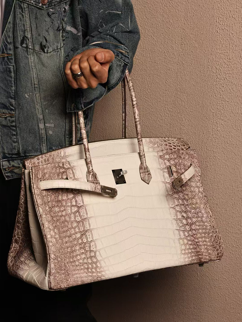 エルメスコピー HERMES バーキン45 ヒマラヤ クロコダイル ニロティカスマット シルバー金具 2524033 バーキン45 定価 - 画像 (4)