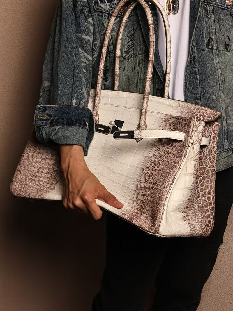 エルメスコピー HERMES バーキン45 ヒマラヤ クロコダイル ニロティカスマット シルバー金具 2524033 バーキン45 定価 - 画像 (2)