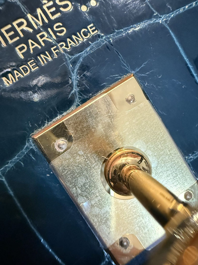 エルメスコピー HERMES バーキン25 ヴェール クロコダイル ニロティカスマット ゴールド金具 2524037 バーキン クロコ 新品 - 画像 (20)
