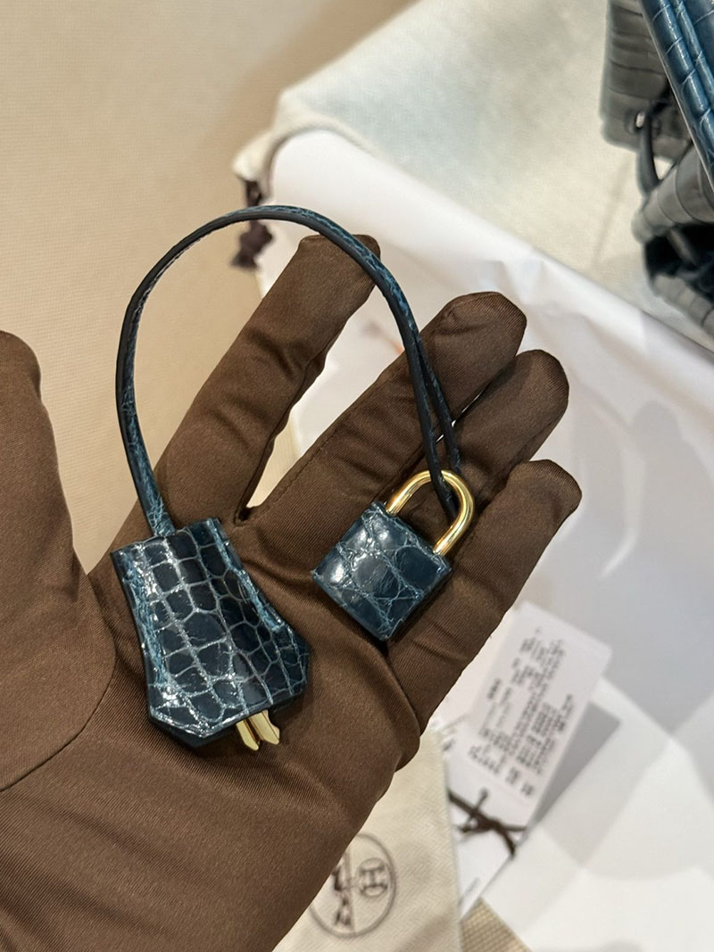 エルメスコピー HERMES バーキン25 ヴェール クロコダイル ニロティカスマット ゴールド金具 2524037 バーキン クロコ 新品 - 画像 (18)